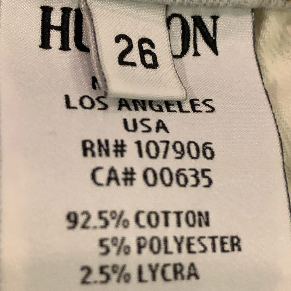 HUDSON Orange/White Dyed Skinny Jeans size 26 - Picture 9 of 9